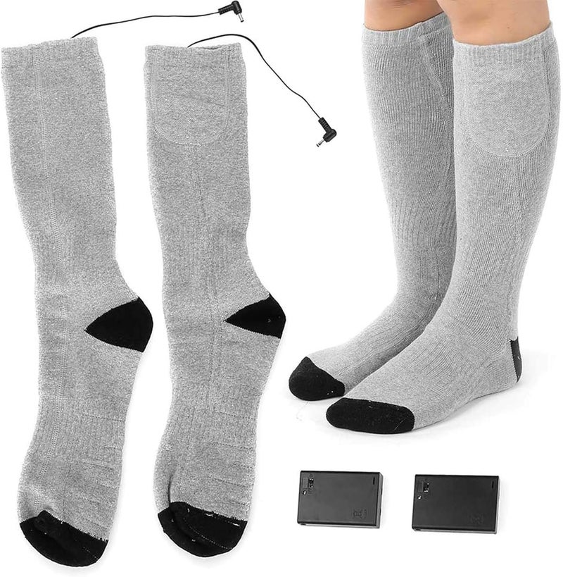 woobles Heated Socks, Electric Battery Operated Powered Thermal Cotton Socks Winter Foot Warmer for Hiking Hunting Ice Fishing - Image 1